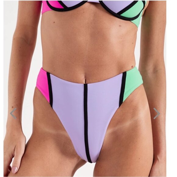 NWT OneOne Swimwear Bikini SET New 2024 Tokyo Ida Ignacia Small High Waisted - Picture 5 of 7